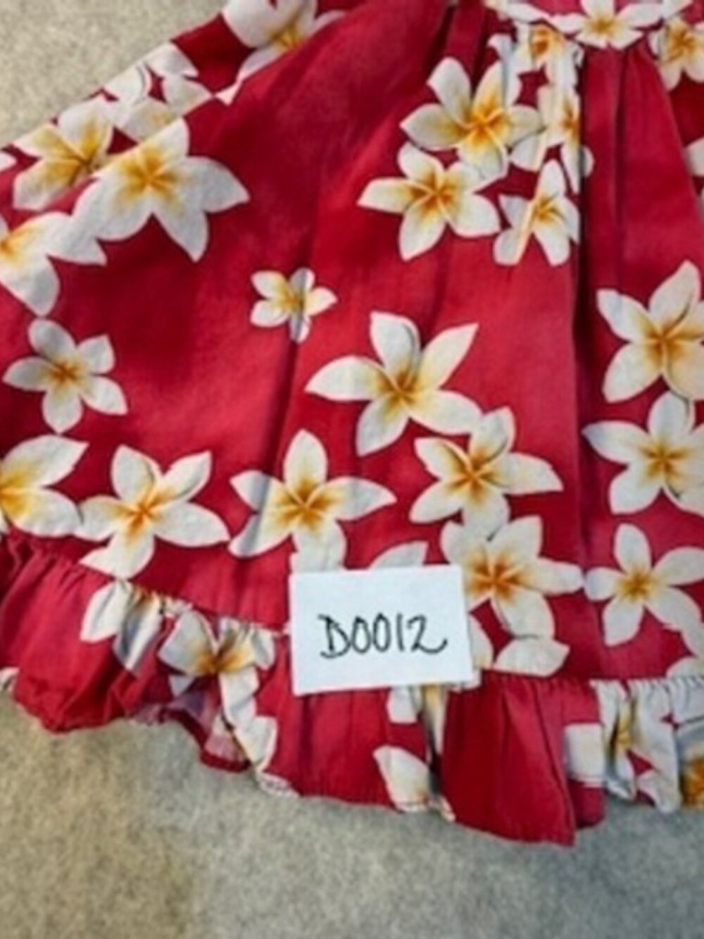 Royal Hawaiian Creations Girls Pink Plumeria Floral Dress Size 2 Made in Hawaii